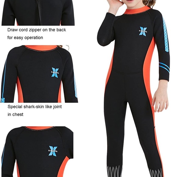 DIVE & SAIL Kids 2.5mm Wetsuit One Piece UV Protection Thermal Swimsuit - Picture 3 of 8